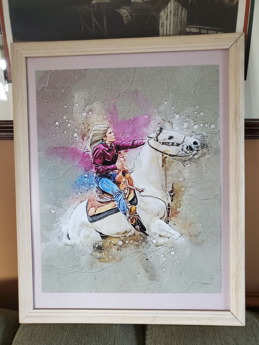 Customer photo review of Personalized Horse portrait