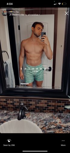 Customer photo review of 128 Abstract Swim Shorts