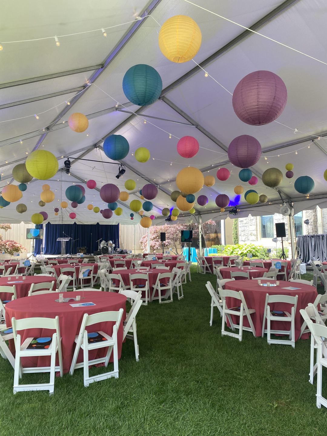 Customer photo review of 12" Fuchsia / Hot Pink Round Paper Lantern, Even Ribbing, Chinese Hanging Wedding & Party Decoration