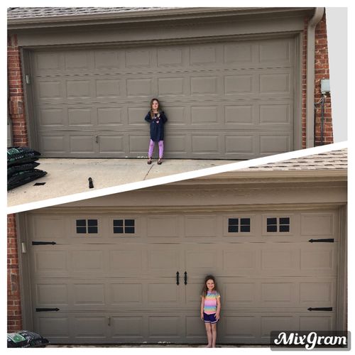 Customer photo review of Decorative Garage Faux Window Accents (16-PC Set)