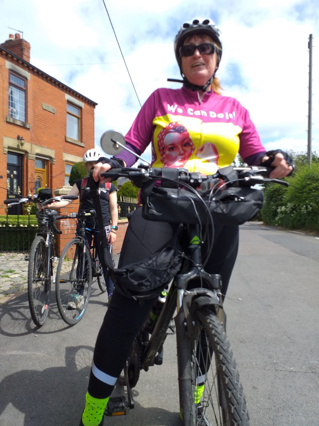 Customer photo review of We Can Do It - Pink Cycling Jersey