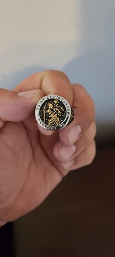 Customer photo review of ST CHRISTOPHER RING