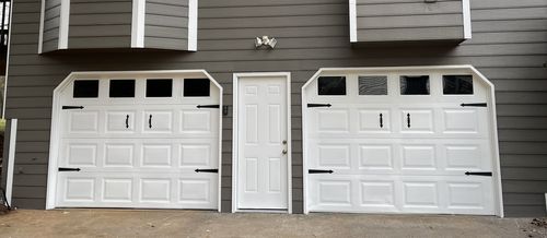 Customer photo review of Decorative Garage Door Hinge and Handle Magnet Accents (6-PC Set)
