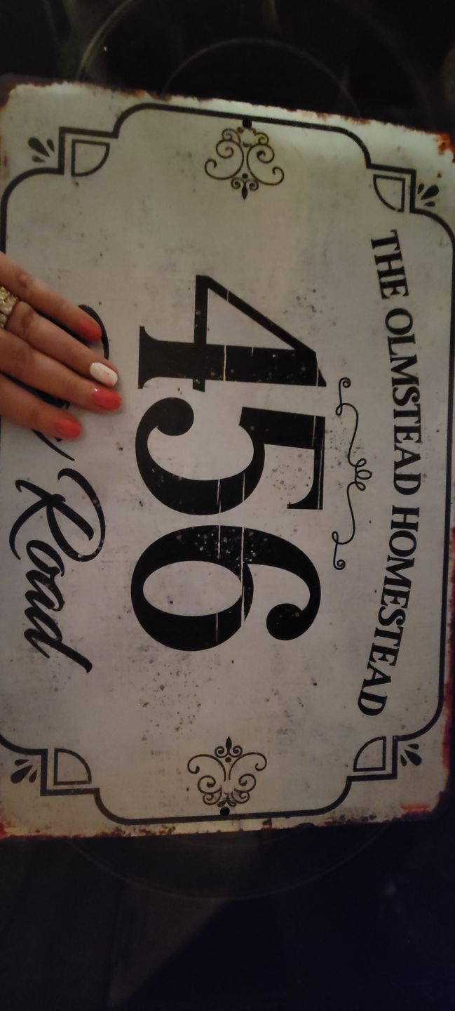 Customer photo review of Personalized - Address Plaque - Rectangular - Metal Sign