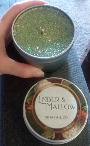Customer photo review of Ember & Mallow 8oz  candle by Sihaya & Co