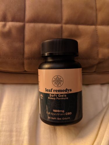 Customer photo review of 1500mg CBD Soft Gels sleep formula