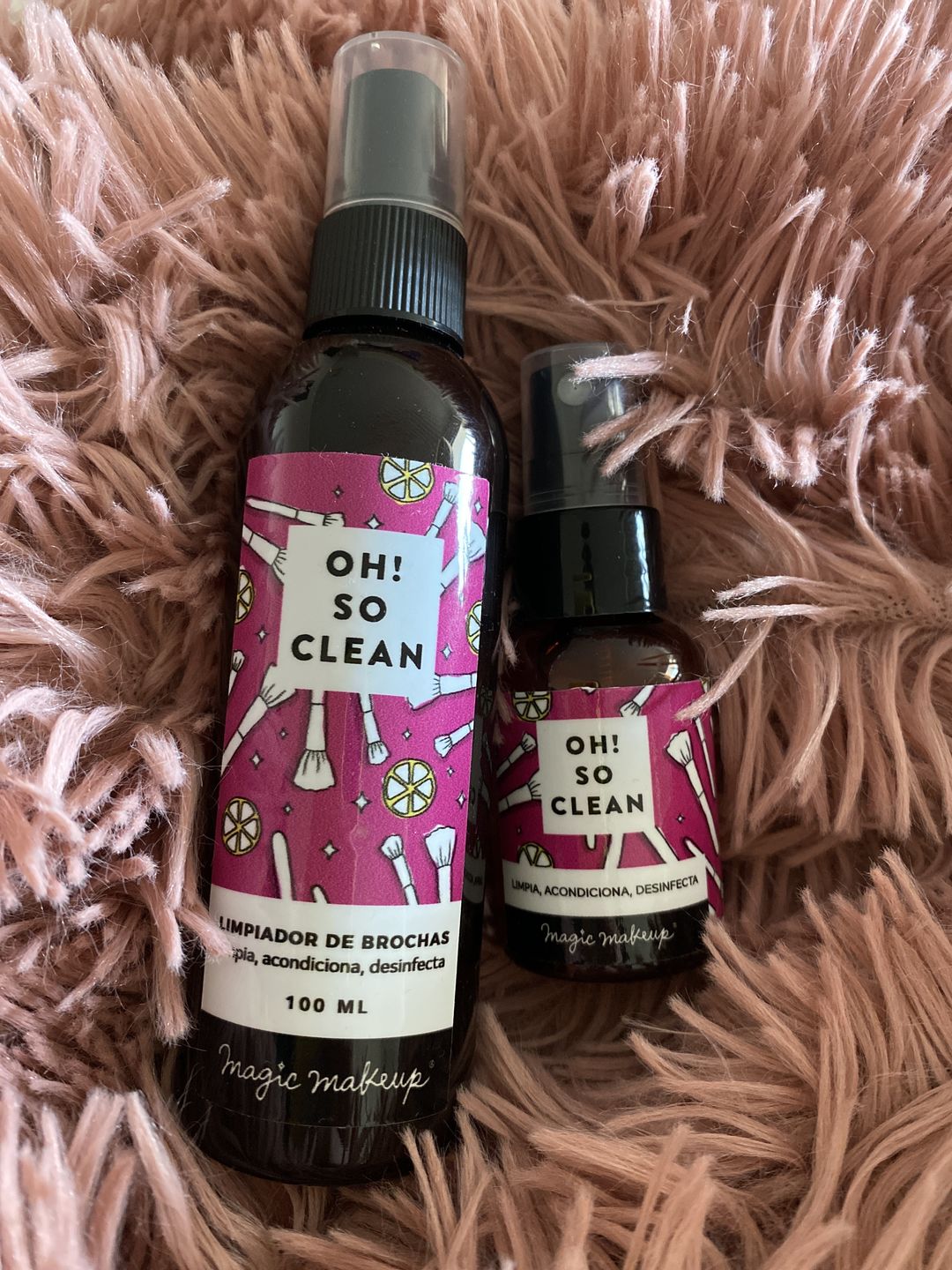 Customer photo review of Pack Pyme Lover  (2 limpiadores 100ml + travel size REGALO)