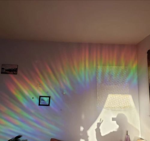 Customer photo review of Vespani Holographic Window Film