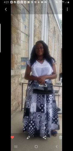 Customer photo review of The “Attitude” Patchwork Skirt