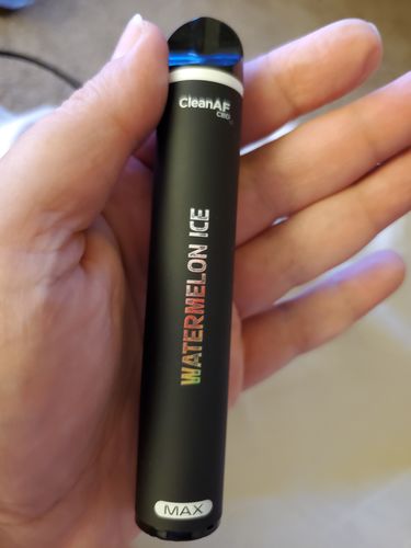 Customer photo review of 500 mg CBD Disposable Vape ~ CleanAF MAX in 10 Flavors