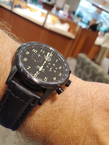 Customer photo review of R6753- Our Spitfire R6753 Tribute - Black Finish, Black Leather Band
