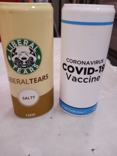 Customer photo review of Covid-19 Vaccine Slim Can Beersy Sleeve