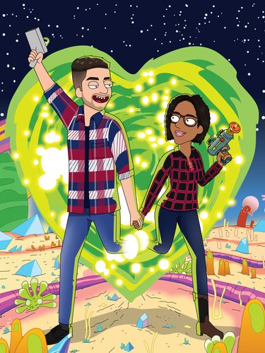 Customer photo review of 'Rick and Morty' Custom Portrait