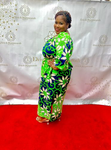 Customer photo review of African Print Hibo Dress