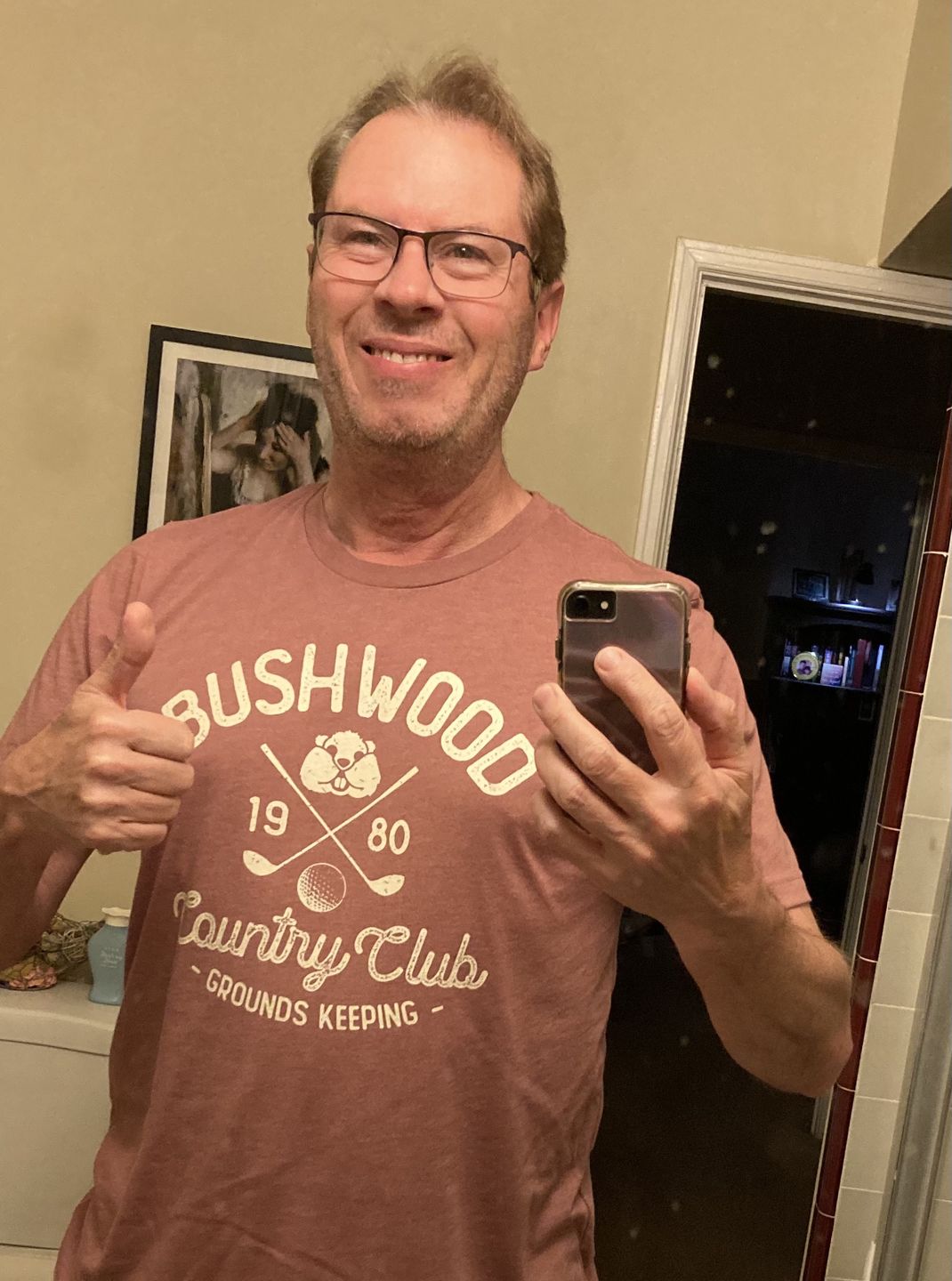Customer photo review of Bushwood Men's/Unisex Super Soft Tee