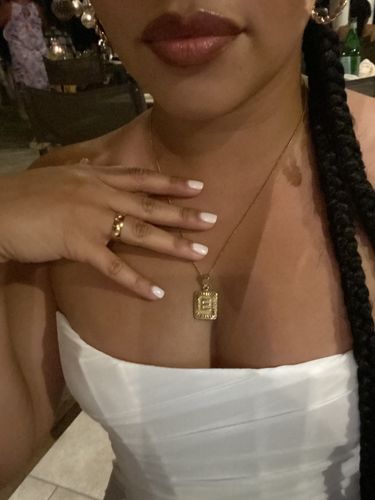Customer photo review of Letter Necklaces
