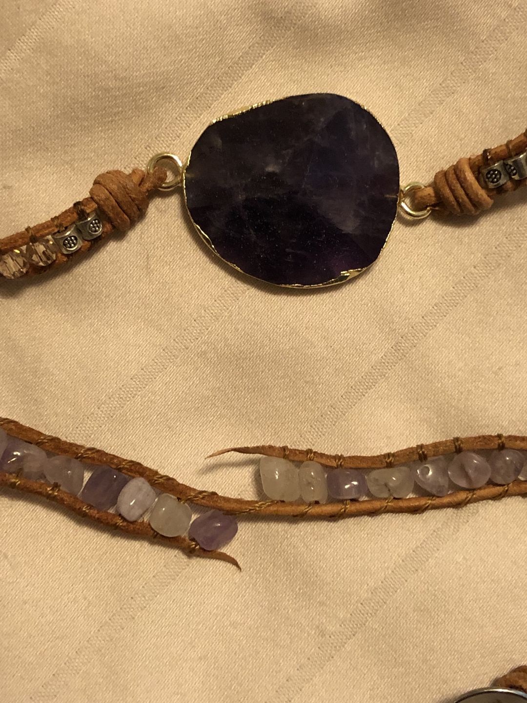 Customer photo review of Amethyst Imperial Wrap Bracelet
