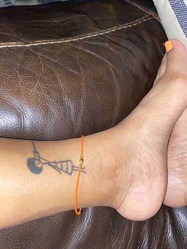 Customer photo review of Sunset Orange  Anklet - Single