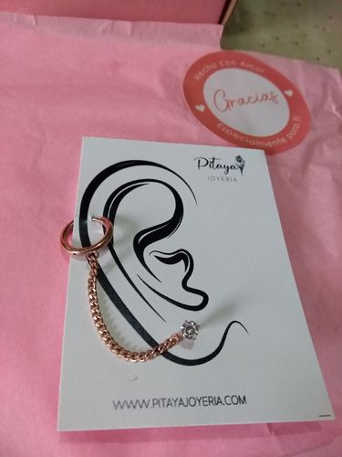 Customer photo review of Piercing Cadena con Zirconia