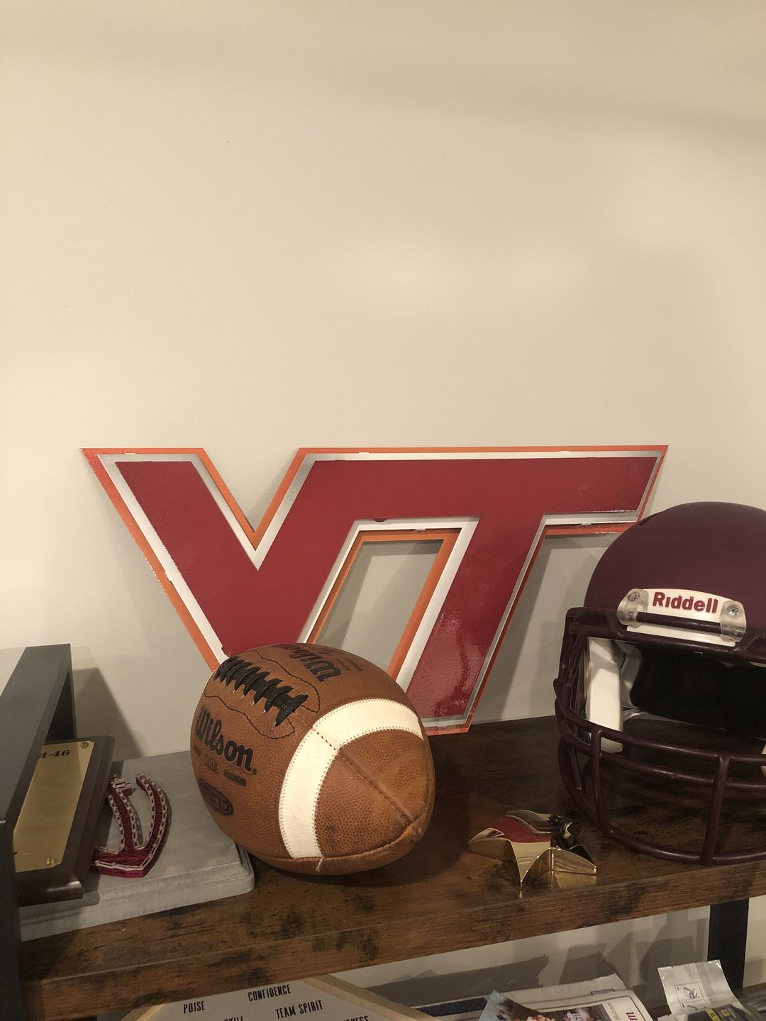 Customer photo review of Virginia Tech 3 Layer "VT" 3D Vintage Metal Art 25.5" x 12"