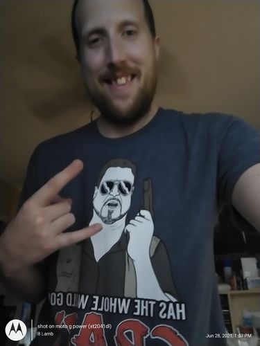 Customer photo review of Crazy World Premium Triblend Tee