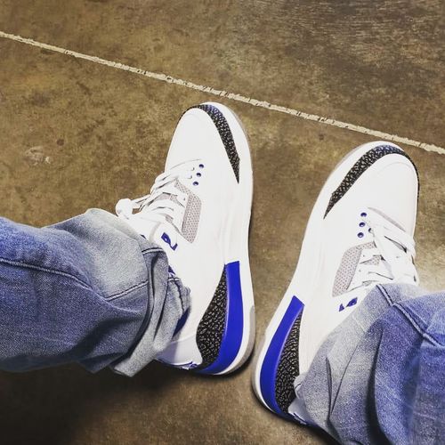 Customer photo review of Air Jordan 3 Racer Blue