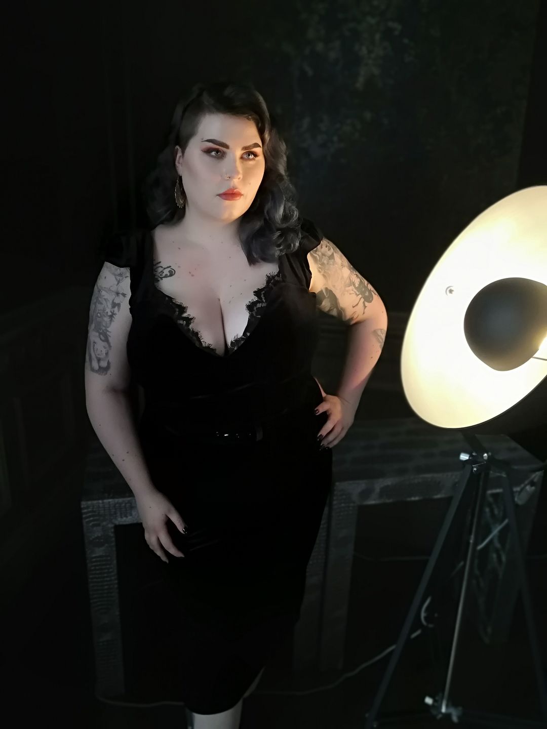 Customer photo review of Baudelaire Wiggle Dress in Black