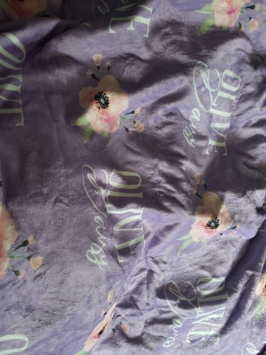 Customer photo review of Lavender Pink Floral All Over Print Custom Name Printed Fleece Baby Kids Blanket