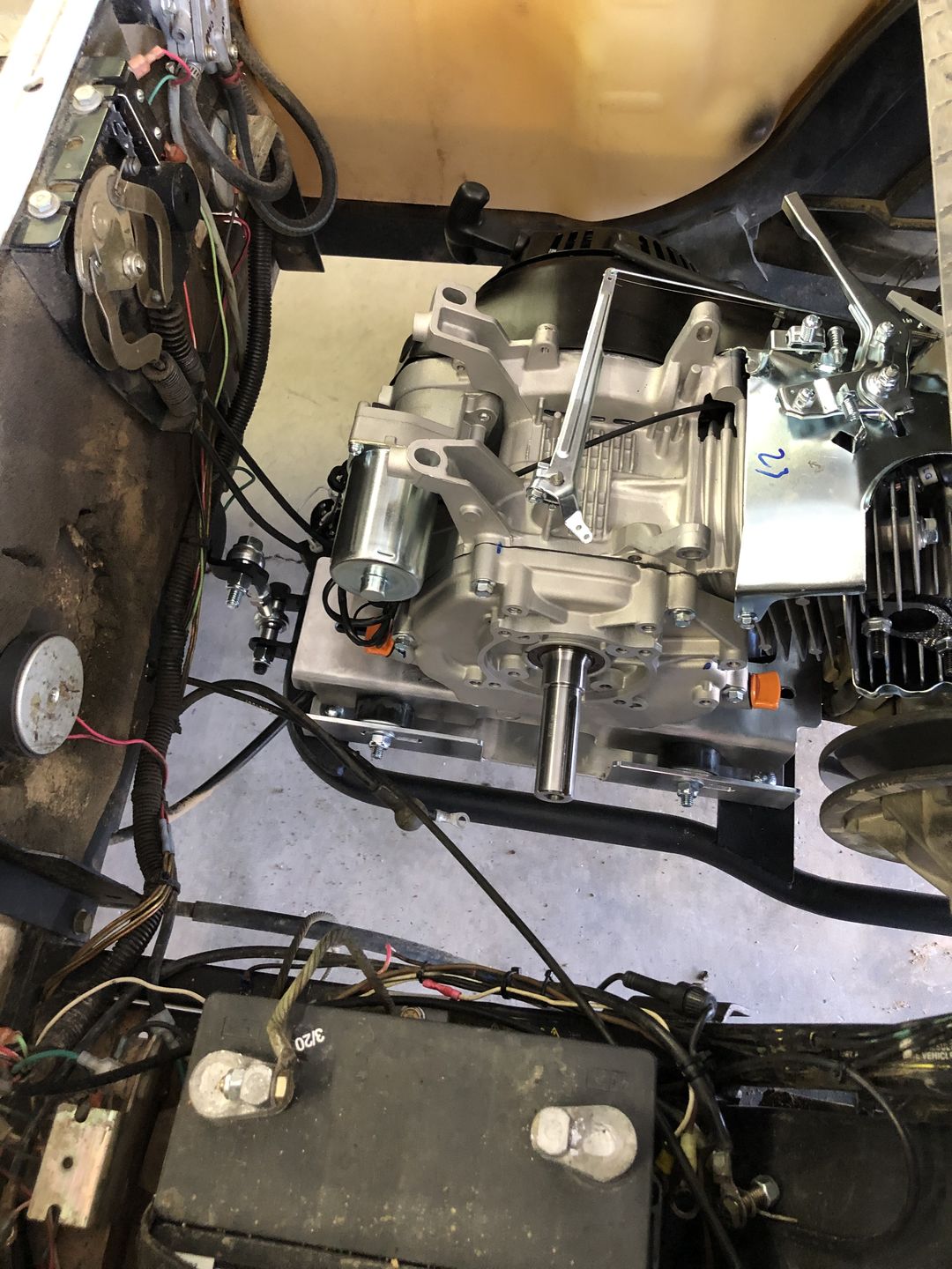 Customer photo review of EZGO "Anti-Vibration" Big Block GX390/Clone Conversion Cradle & Motor Mount