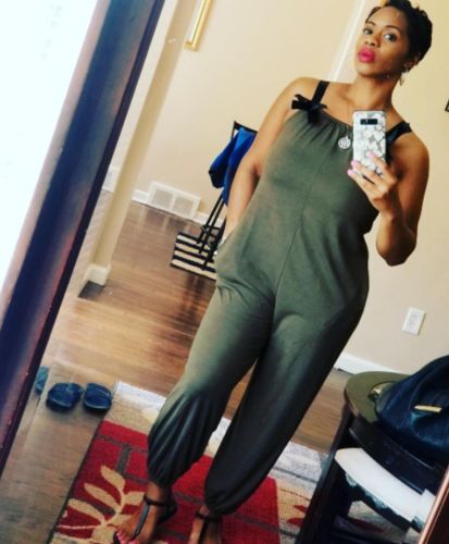 Customer photo review of Solid Color Casual Bows Jumpsuit