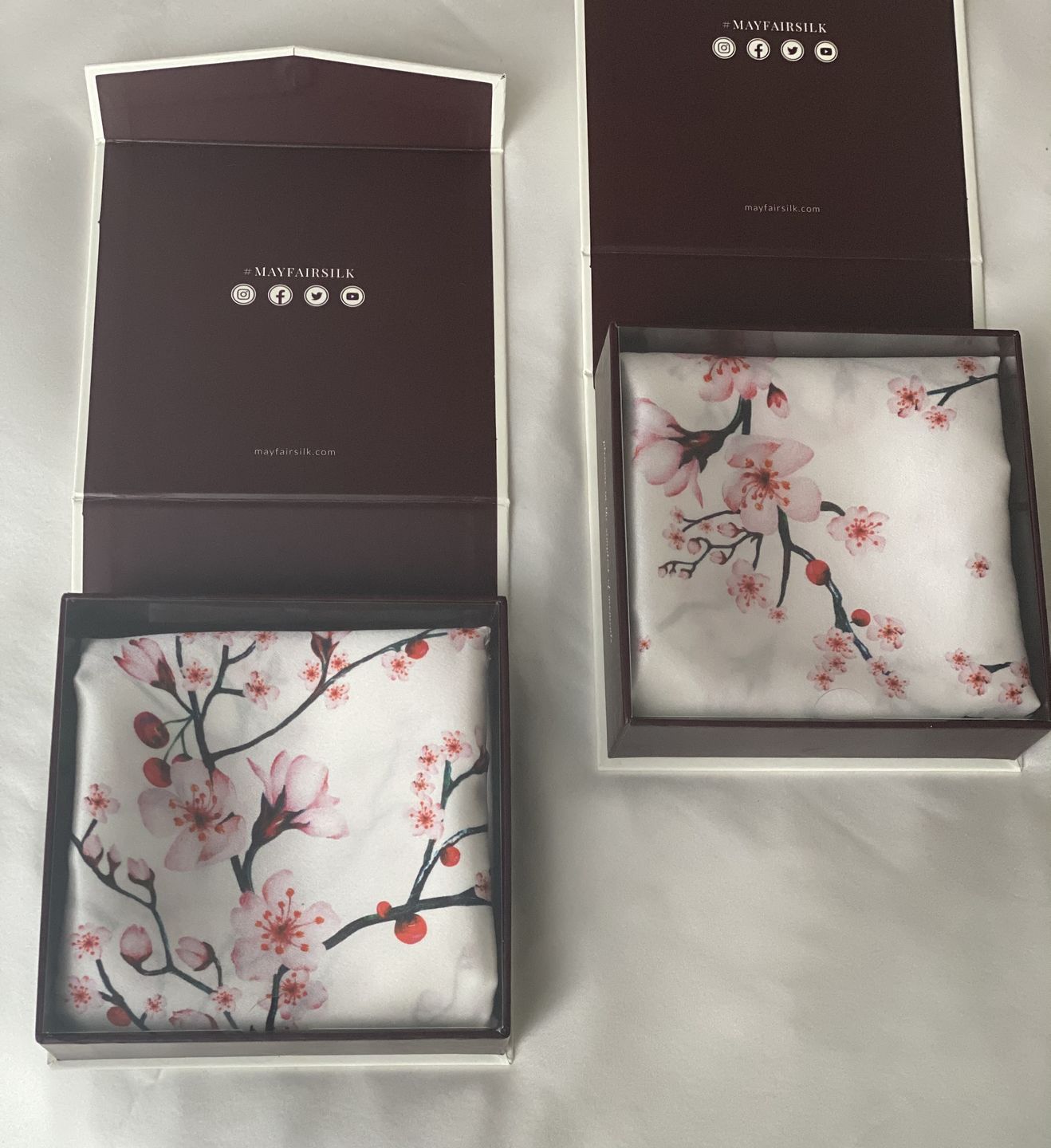 Customer photo review of Cherry Blossom Pure Silk Pillowcase