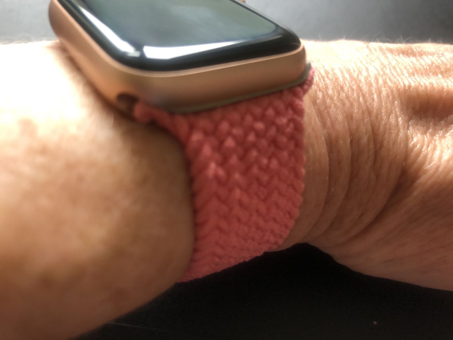 Customer photo review of Nylon Braided Solo Loop Band for Apple Watch