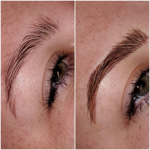 Customer photo review of MONICA IVANI® SIGNATURE SERIES EYEBROW PIGMENTS