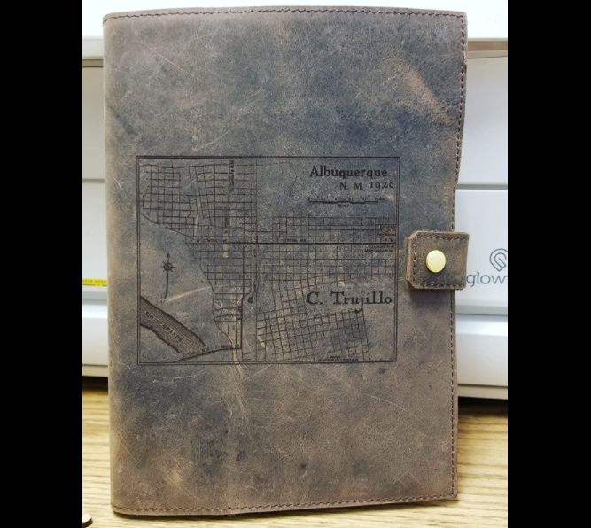 Customer photo review of A5 Refillable Leather Journal – Lined Notebook Cover
