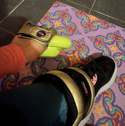 Customer photo review of Guantes Pesas GRAB Gold