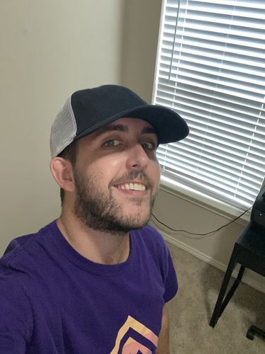 Customer photo review of Big Dark Navy Trucker Hat