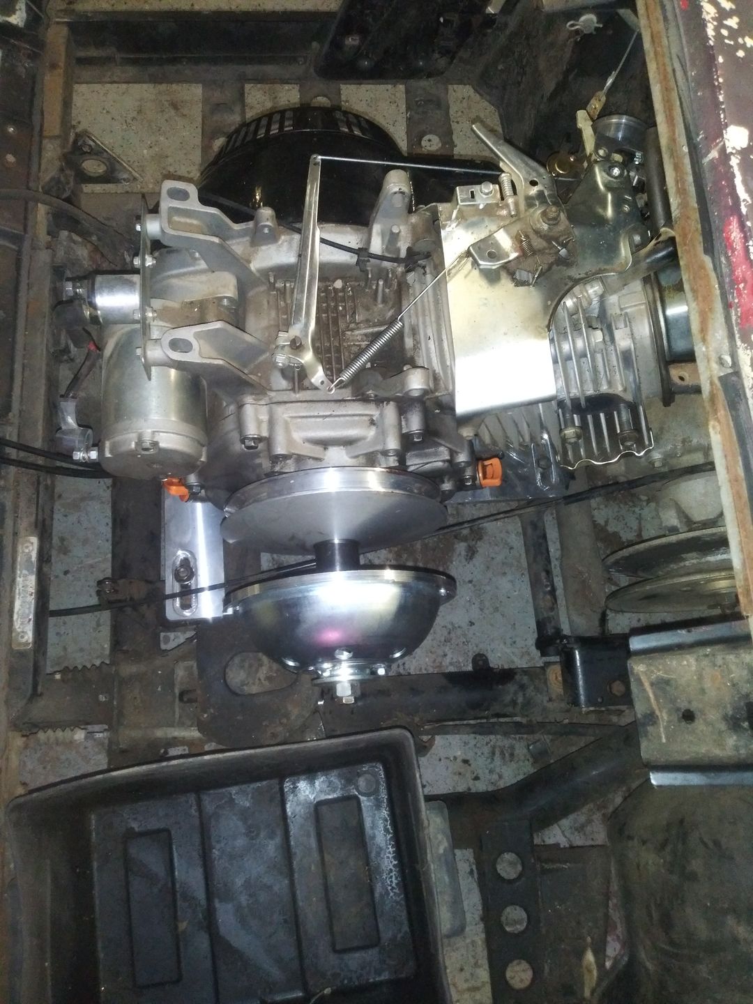 Customer photo review of Billet V-Belt Pulley for use with 780R Clutch & Starter/Gen
