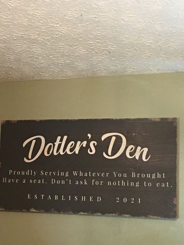 Customer photo review of Backyard Bar & Grill Sign