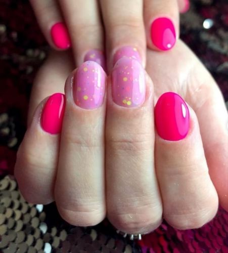 Customer photo review of Gel polish Didier Lab Confetti Lilac