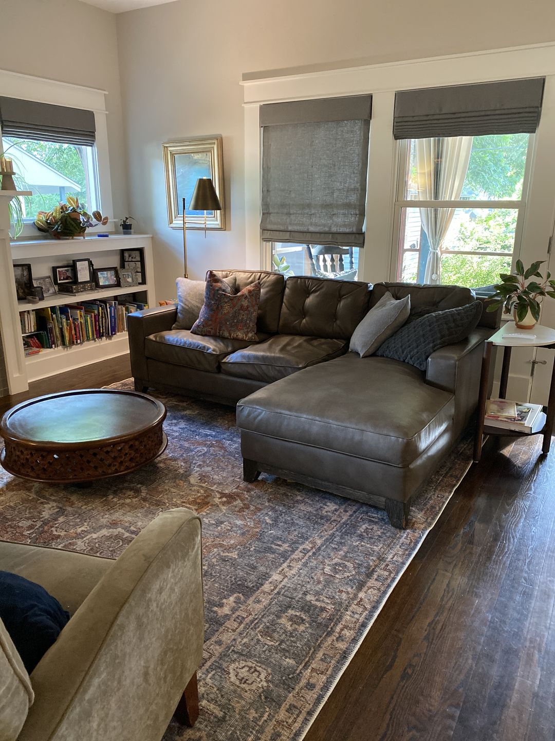 Customer photo review of Distressed Vintage Cezanne Rabbit Gray Inca Gold Area Rug