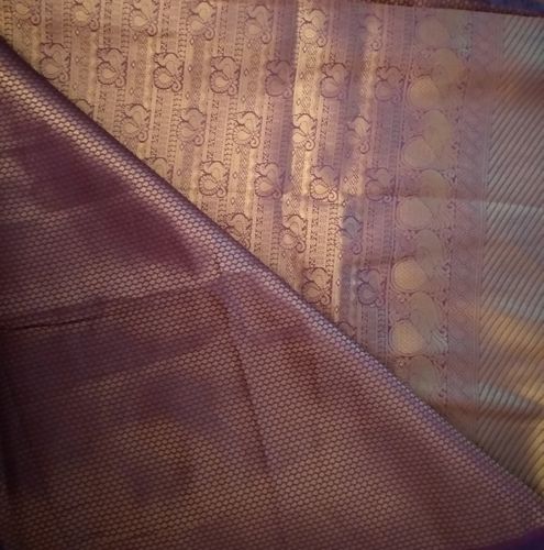 Customer photo review of PRICE DROP “LIMITED TIME OFFER” Royal Purple wine Woven Kanjivaram Saree
