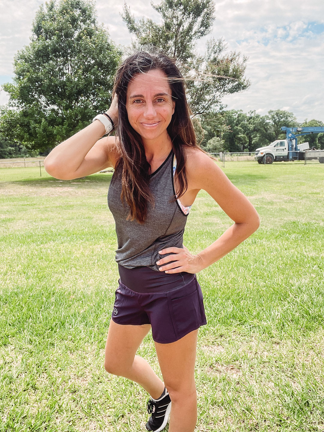 Customer photo review of Elite Shorts - 3.5'' - Plum