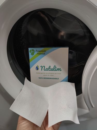 Customer photo review of Eco-Tiras de Detergente 40 lavados Natulim
