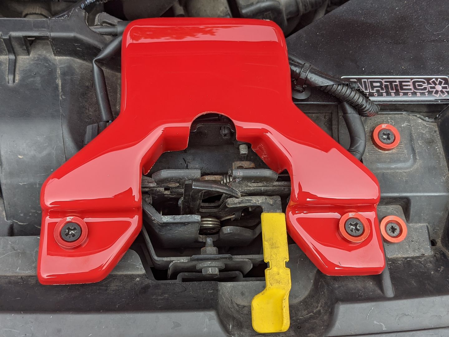 Customer photo review of Proform Bonnet Catch Plate Cover (various colours) - MK7.5 Fiesta