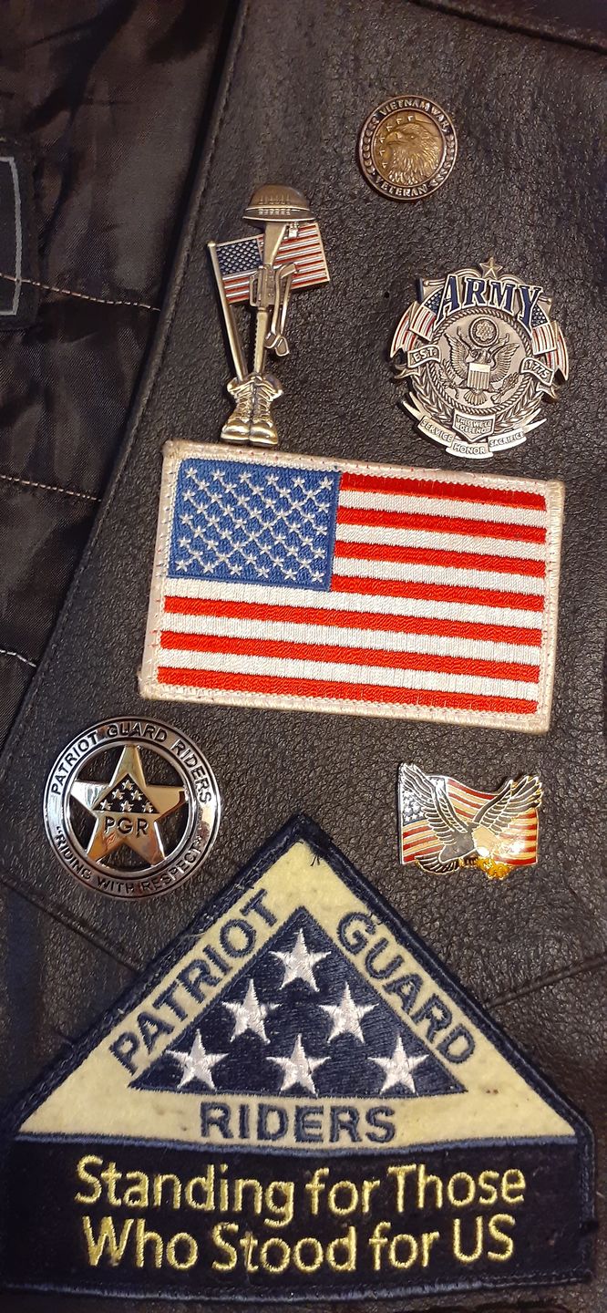 Customer photo review of Fallen Soldier USA Memorial Pin