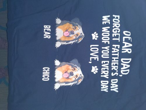 Customer photo review of I Woof You Dog Dad - Personalized Custom Unisex T-shirt
