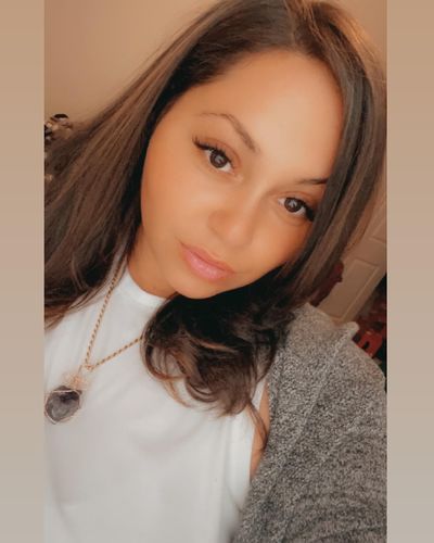 Customer photo review of Raw Amethyst/Rose Quartz Necklace