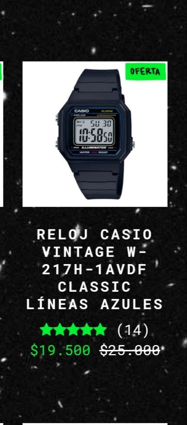 Customer photo review of Reloj Casio Vintage W-217H-1AVDF Classic Líneas Azules