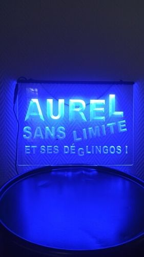 Customer photo review of Personalized Man Cave Two Colors LED Signs (Three Sizes)