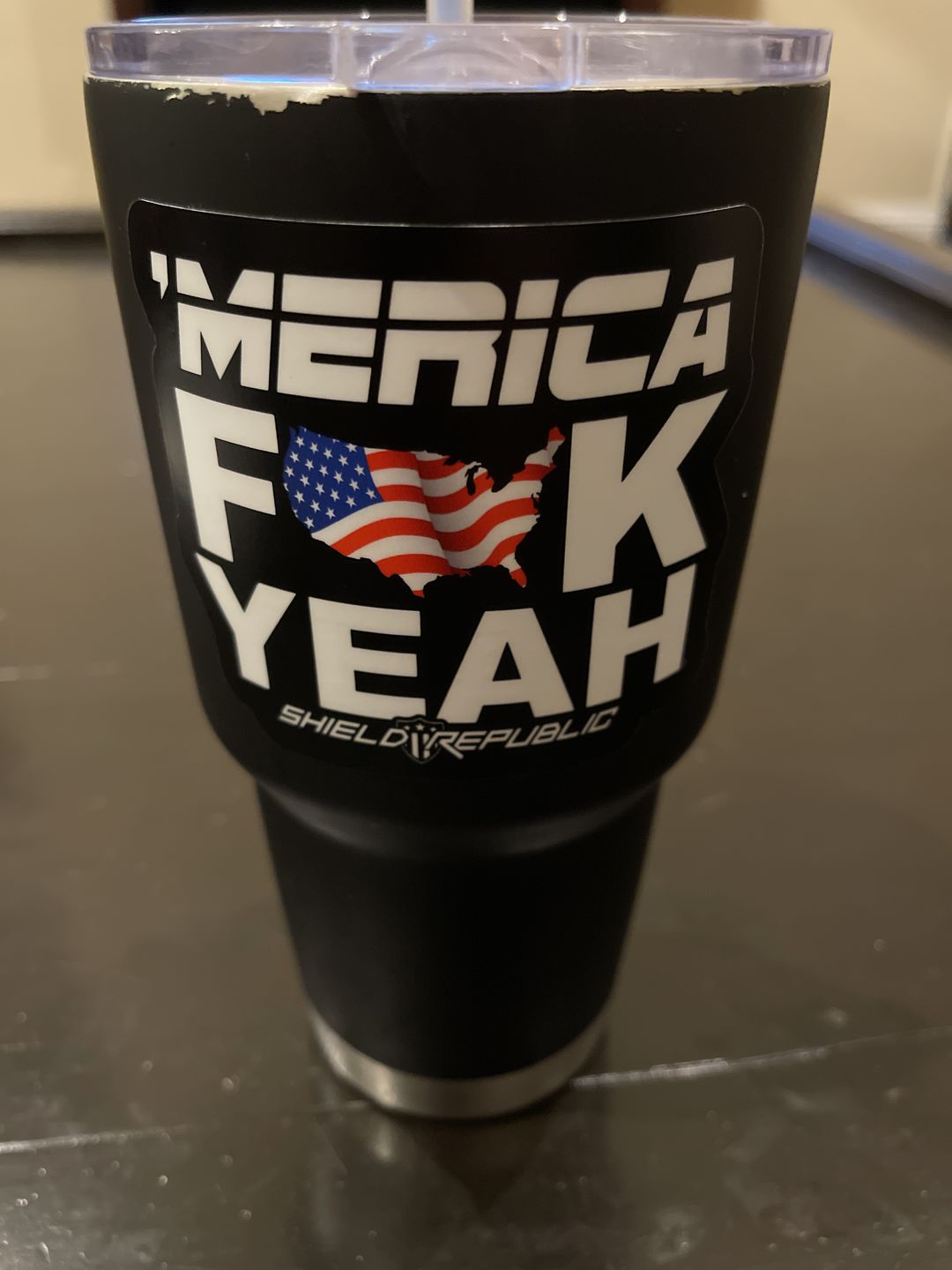 Customer photo review of Merica Fuck Yeah Decal